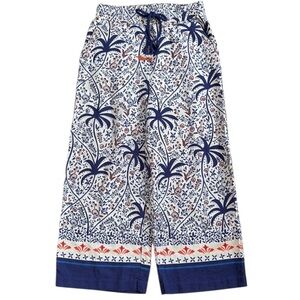 Like New Joie Linen Blend Wide Leg Pants Tropical Floral Size Small
